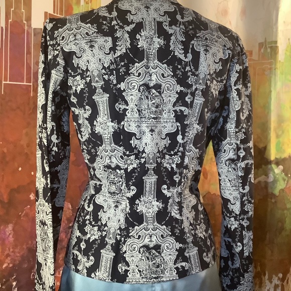 One of a kind Art to Wear Blazer Jacket Navy XS - Picture 3 of 12